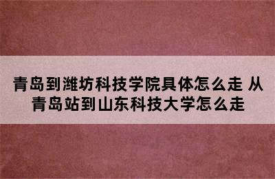 青岛到潍坊科技学院具体怎么走 从青岛站到山东科技大学怎么走